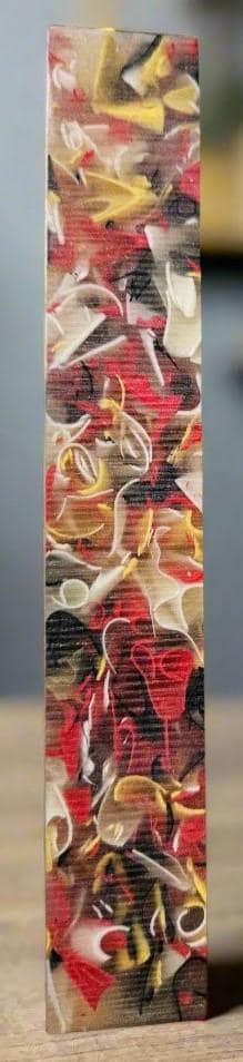 Pen Blanks: Recycled Maryland Inspired Colored Resin Ribbons Cast in Clear Resin