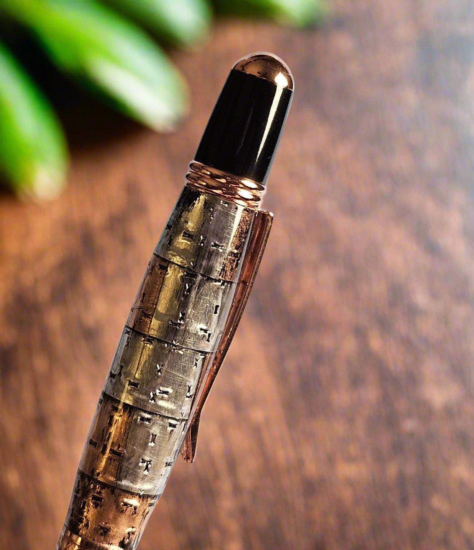 Steampunk Square Metals Pen with a Black Chrome and Copper Pen Kit