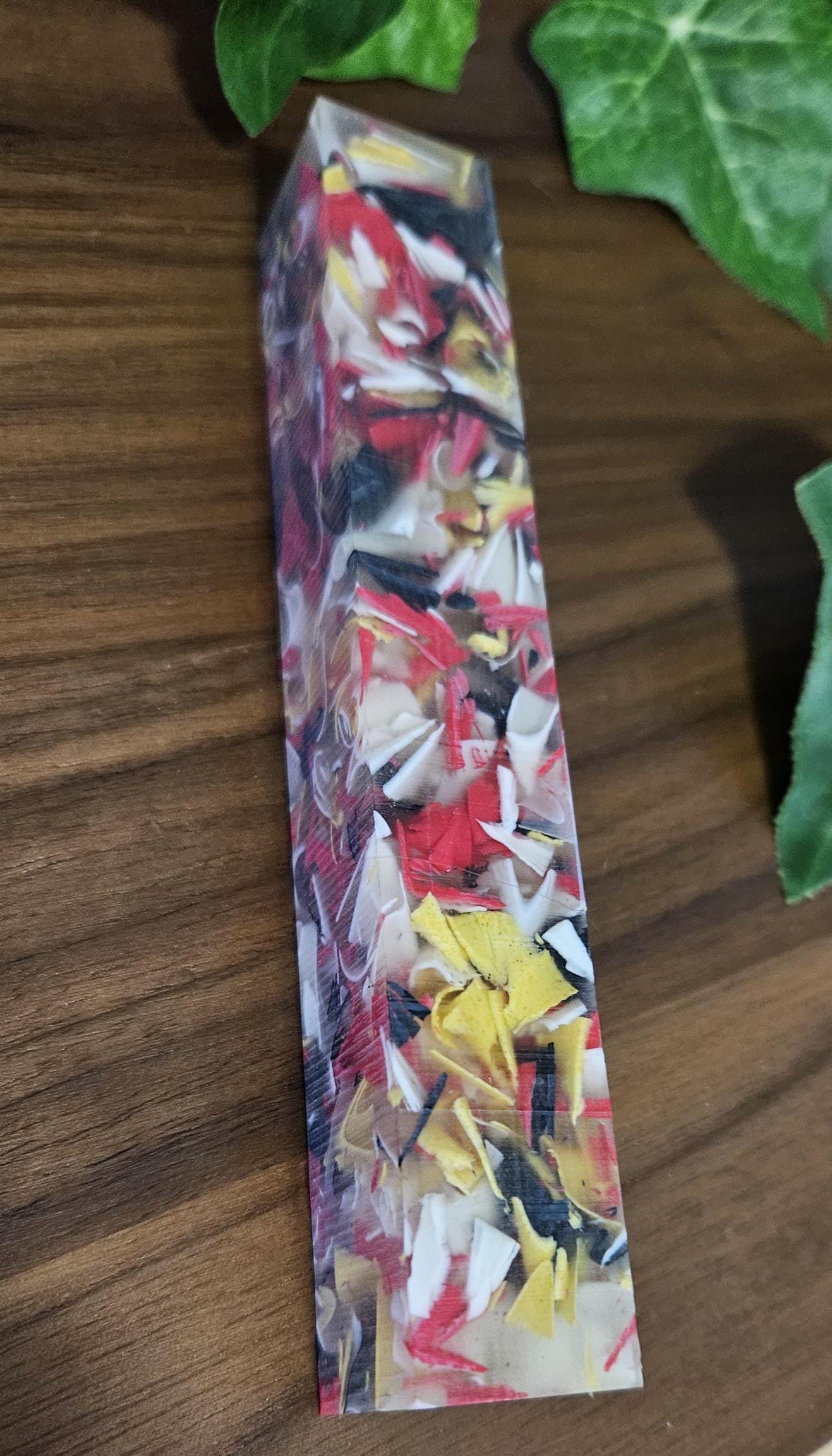 Pen Blanks: Recycled Resin Ribbons Cast in a Clear Resin Maryland Flag Inspired Set of 2