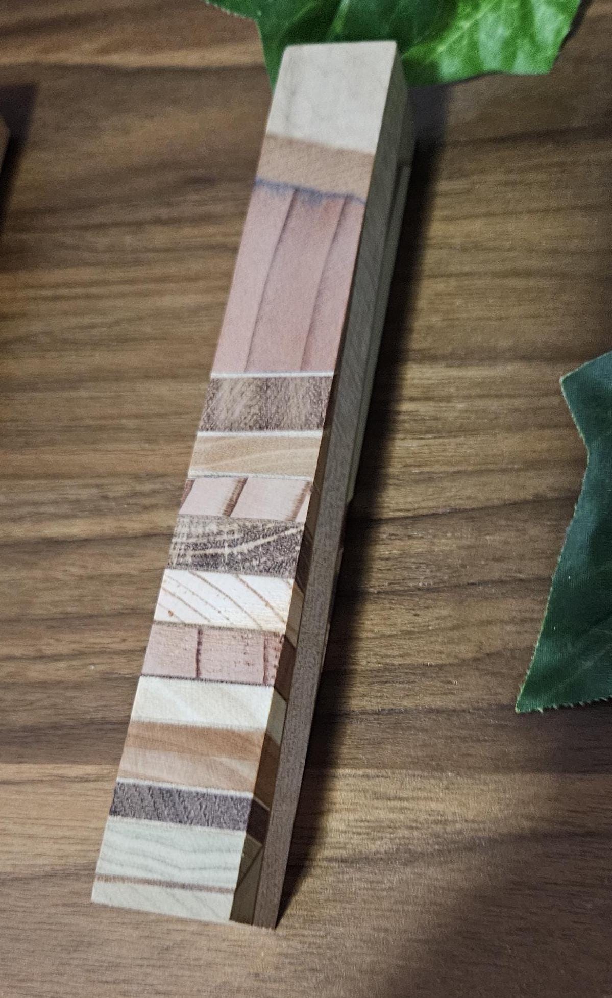 Pen Blanks: Wooden Segmented Blanks #1 -  5" to 6" Long - Includes Walnut, Cherry, Padauk, and Maple Woods
