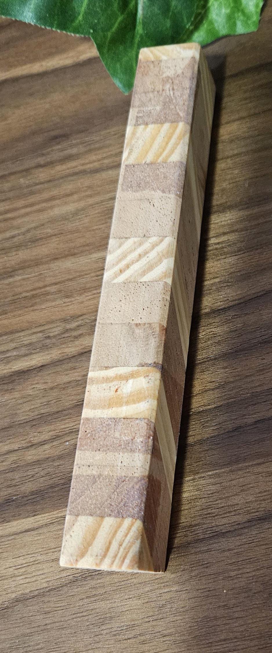 Pen Blanks: Wooden Segmented Blanks #1 -  5" to 6" Long - Includes Walnut, Cherry, Padauk, and Maple Woods