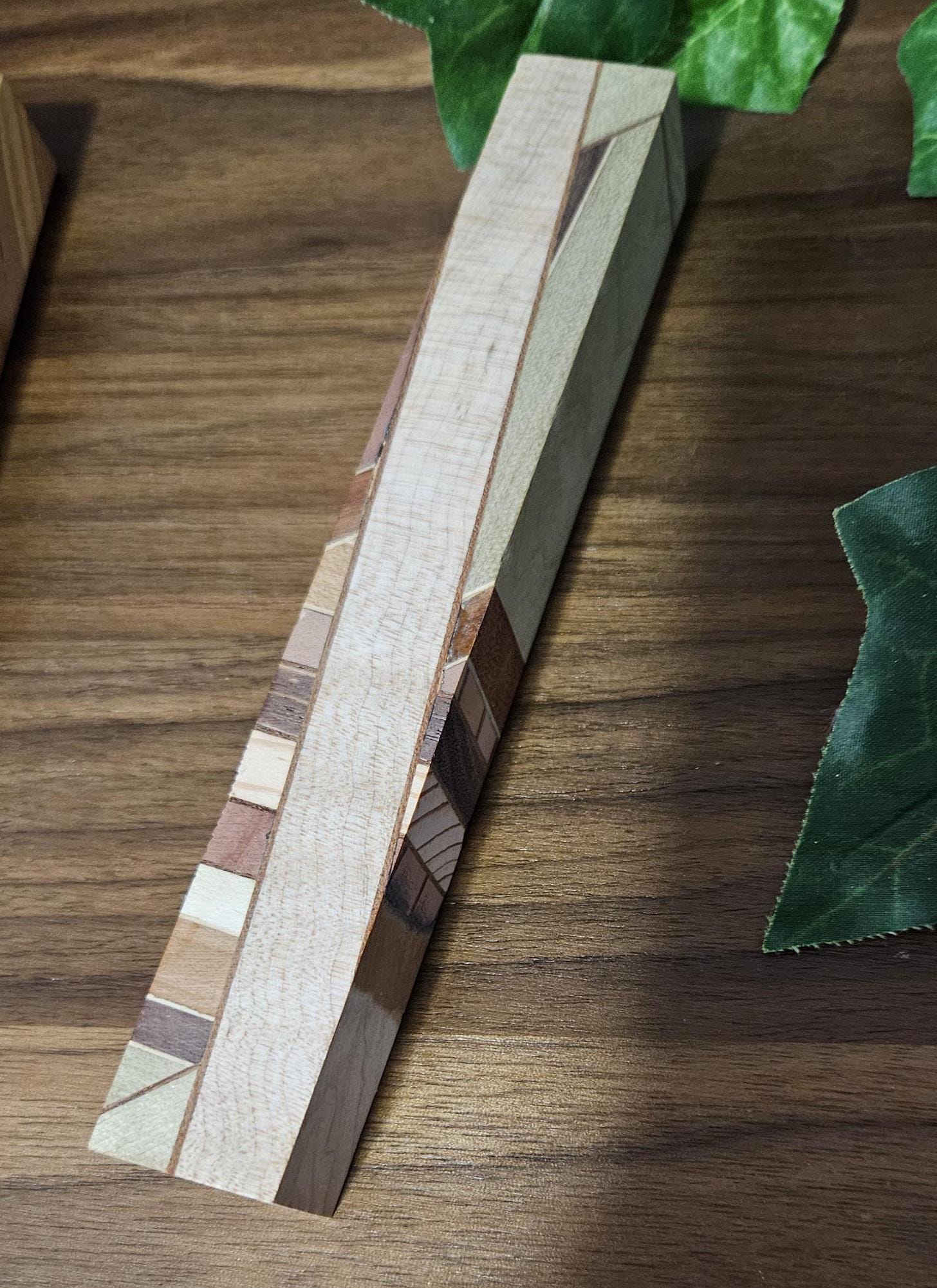 Pen Blanks: Wooden Segmented Blanks #1 -  5" to 6" Long - Includes Walnut, Cherry, Padauk, and Maple Woods