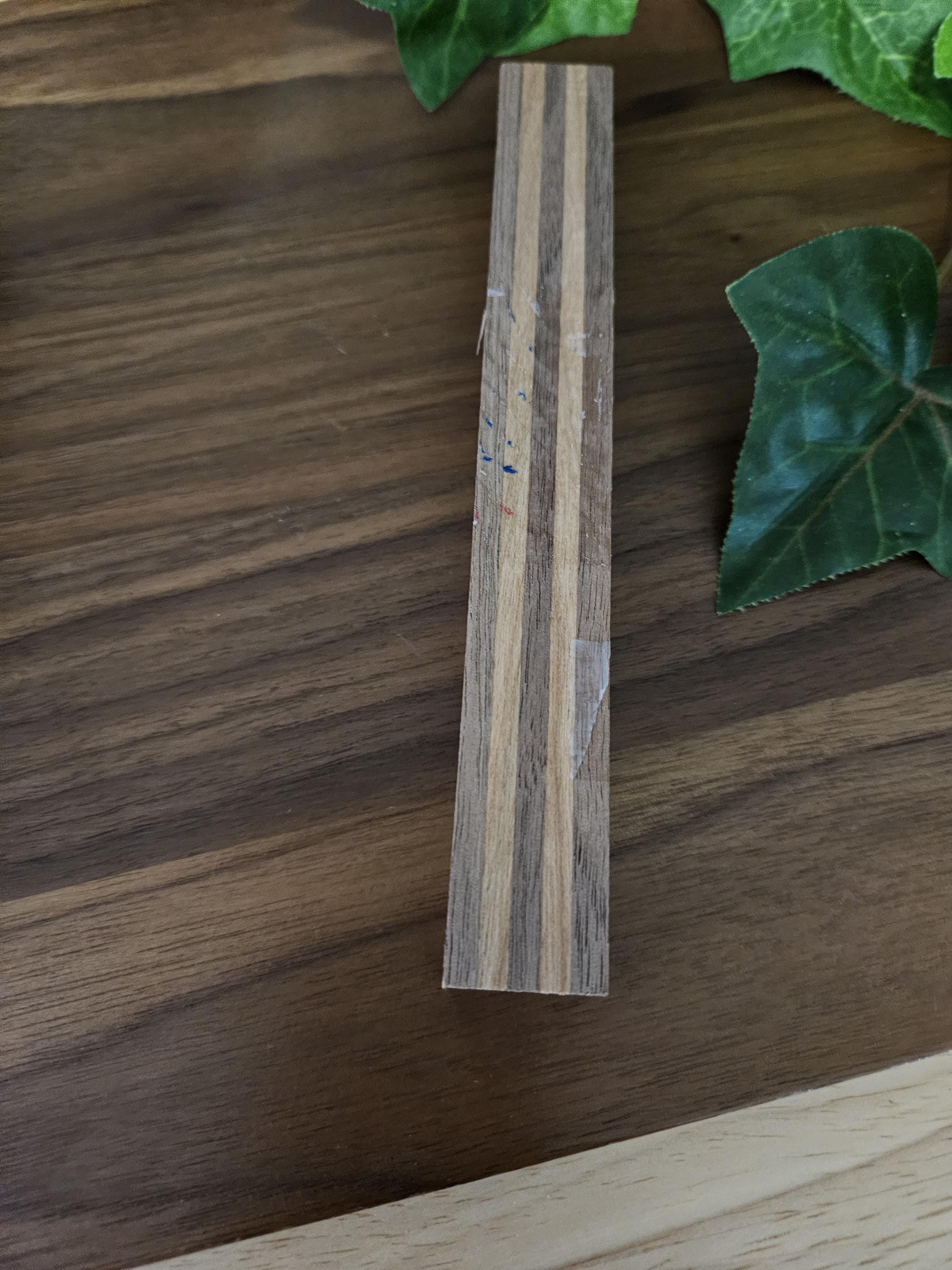 Pen Blanks: Wooden Segmented Blanks #2 -  5" to 6" Long - Includes Walnut, Cherry, Padauk, and Maple Woods