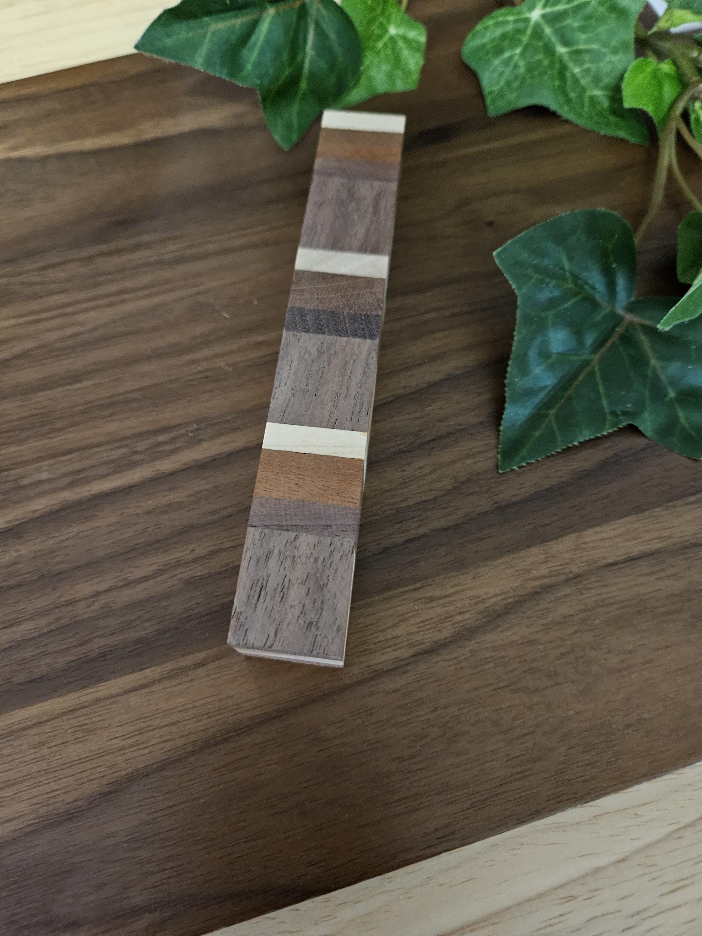 Pen Blanks: Wooden Segmented Blanks #2 -  5" to 6" Long - Includes Walnut, Cherry, Padauk, and Maple Woods