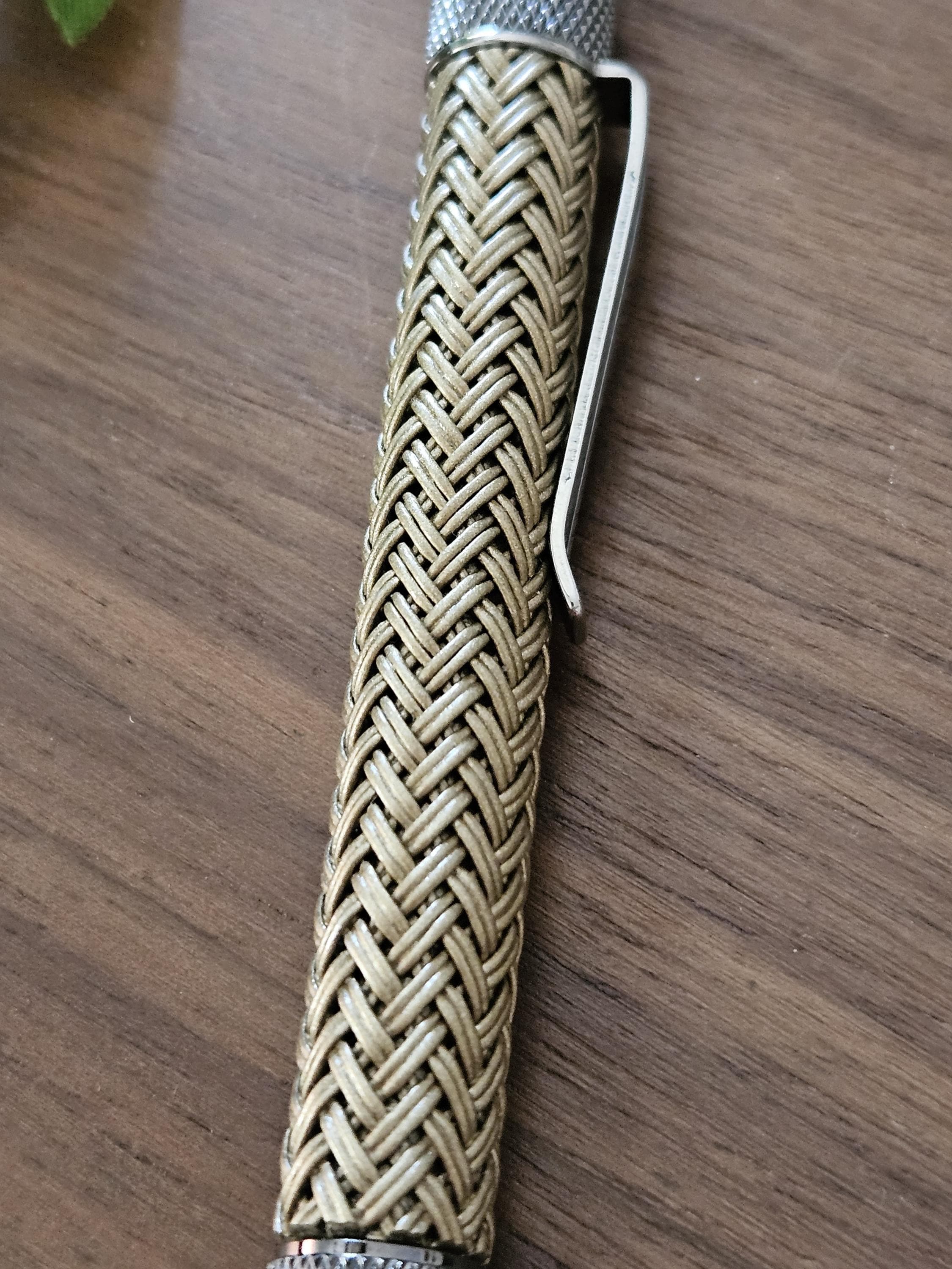 Refillable Ballpoint Pen, Dura Click Bronze, Every Day Carry (EDC), Carbon Fiber, True Texture, Gunmetal & Chrome Accents, Gifts for Him