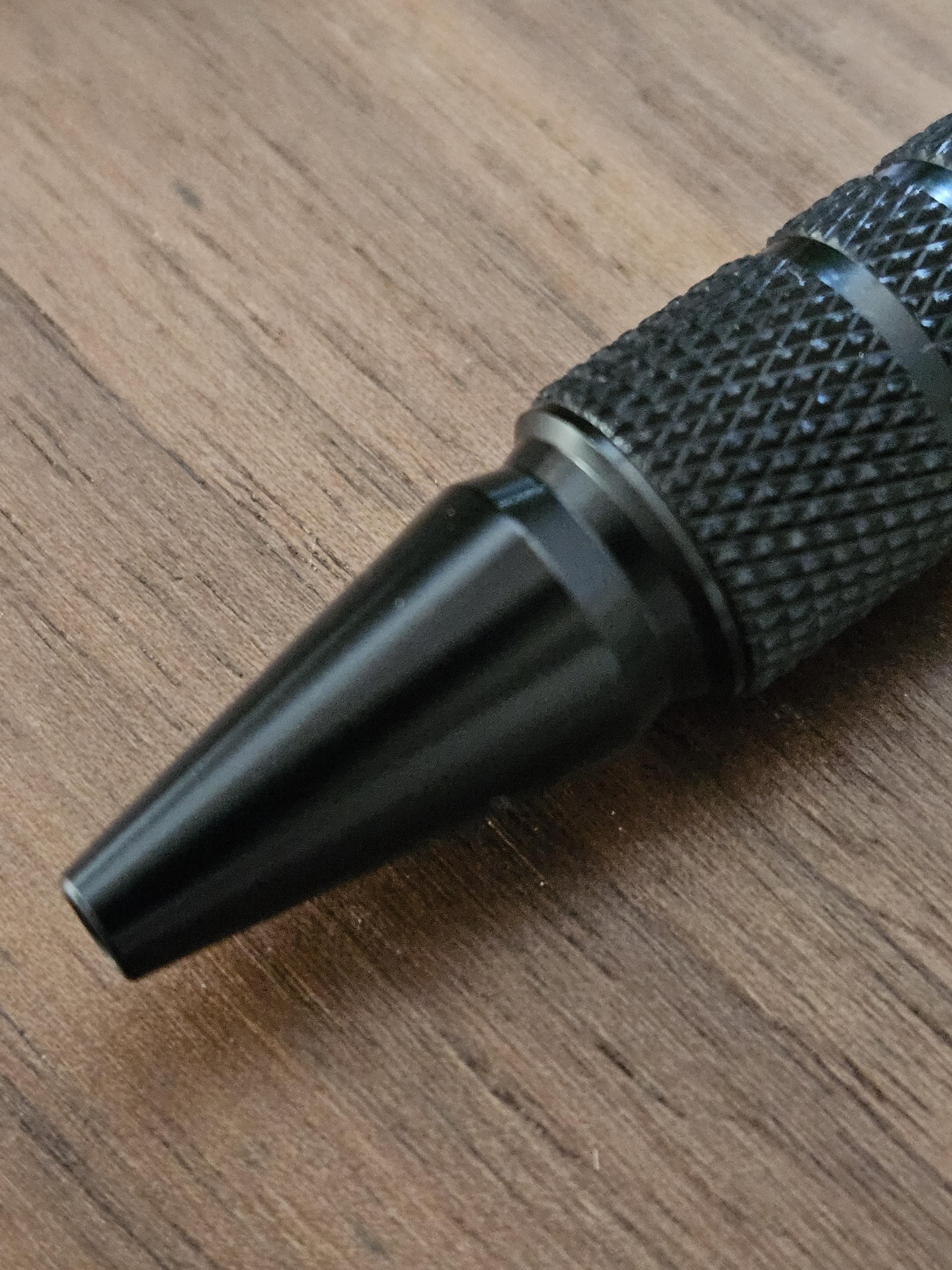 Refillable Ballpoint Pen, Dura Click Black, Every Day Carry(EDC), Carbon Fiber, True Texture, Anodized Aluminum & Chrome Accents, Medium Tip
