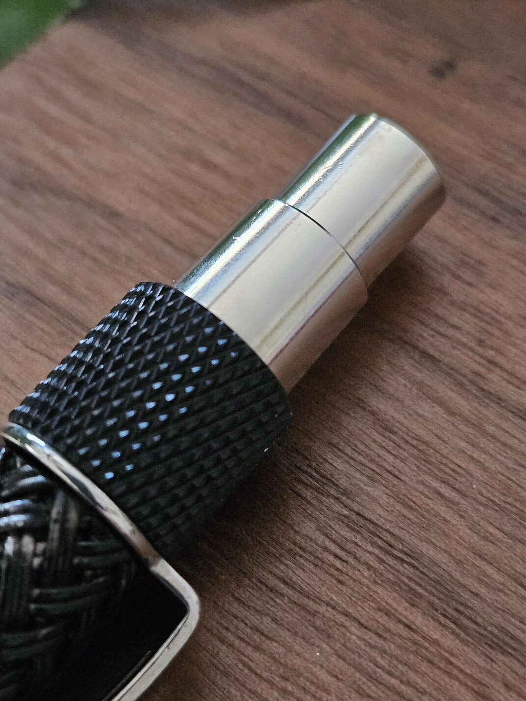 Refillable Ballpoint Pen, Dura Click Black, Every Day Carry(EDC), Carbon Fiber, True Texture, Anodized Aluminum & Chrome Accents, Medium Tip