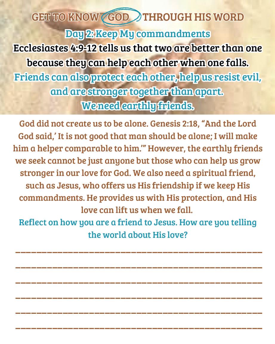 5-Day Digital Devotional Journal, "Keep My Commandments", Scriptures, Religious Writing, Reflection, God's Word, Mark 12:30 (NKJV)